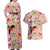 Aloha Hawaii Couples Matching Off Shoulder Maxi Dress and Hawaiian Shirt I'iwi on Mamane Pastel Pink