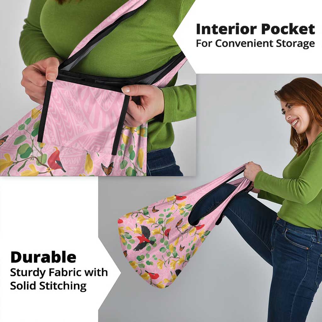 Aloha Hawaii Grocery Bag I'iwi on Mamane Pastel Pink