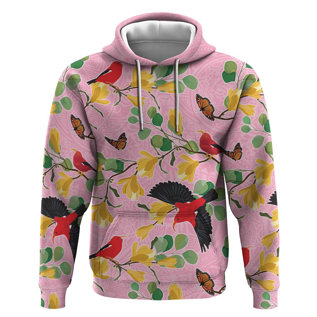 Aloha Hawaii Hoodie I'iwi on Mamane Pastel Pink