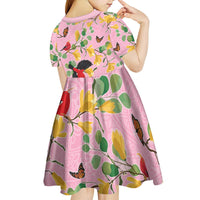 Aloha Hawaii Kid Short Sleeve Dress I'iwi on Mamane Pastel Pink