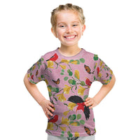 Aloha Hawaii Kid T Shirt I'iwi on Mamane Pastel Pink