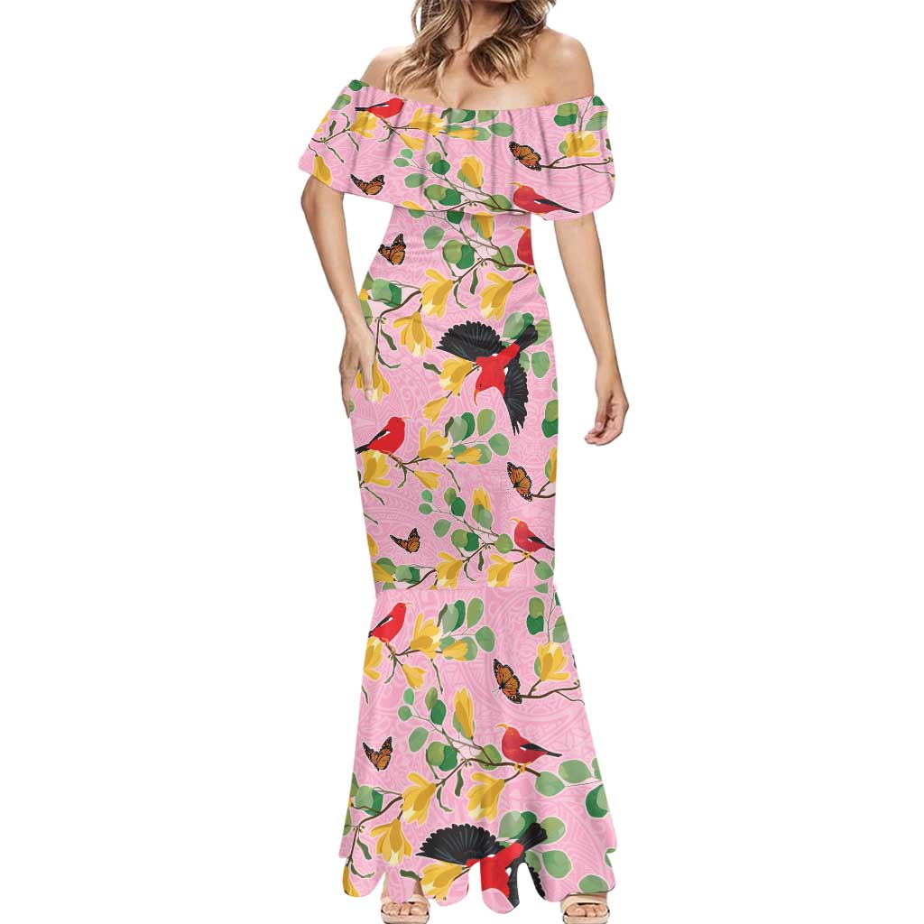 Aloha Hawaii Mermaid Dress I'iwi on Mamane Pastel Pink