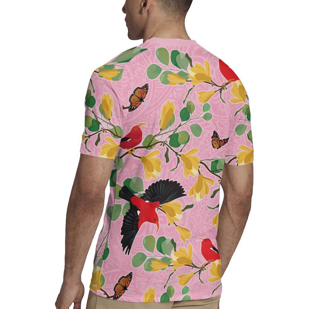 Aloha Hawaii Rugby Jersey I'iwi on Mamane Pastel Pink