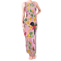 Aloha Hawaii Tank Maxi Dress I'iwi on Mamane Pastel Pink