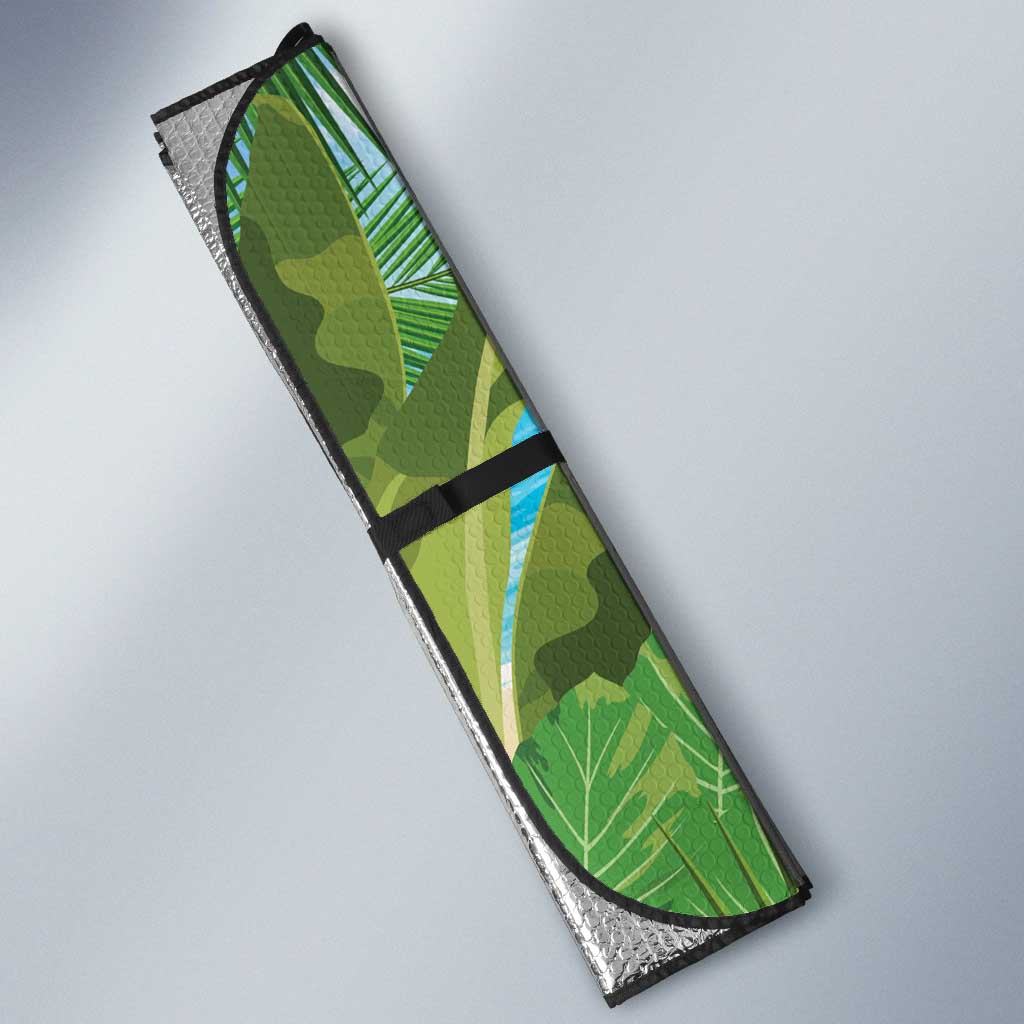 Have Yourself A Beachy Little Christmas Auto Sun Shade with Santa Chilling - Polynesian Pride