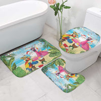 Have Yourself A Beachy Little Christmas Bathroom Set with Santa Chilling - Polynesian Pride