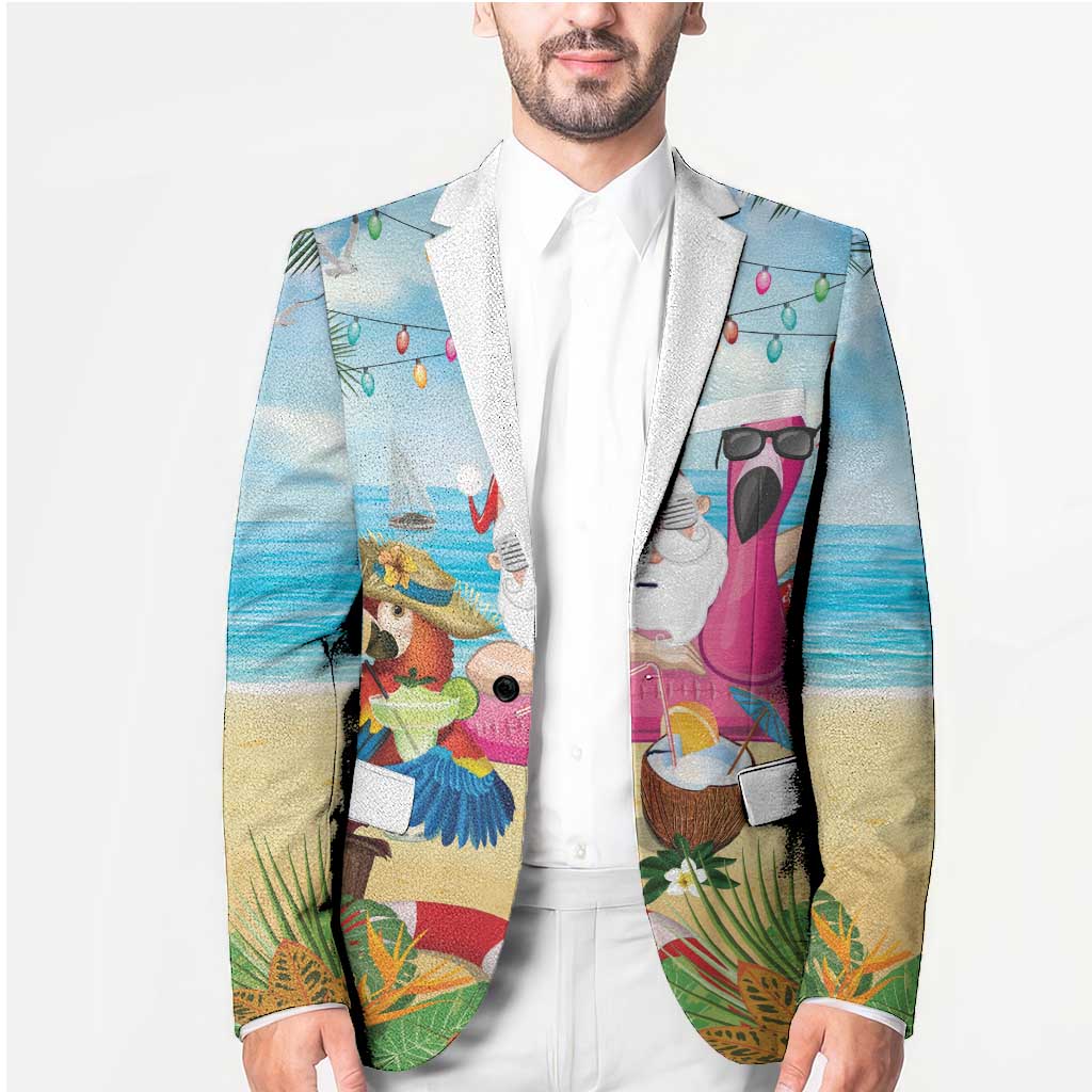 Have Yourself A Beachy Little Christmas Blazer with Santa Chilling - Polynesian Pride