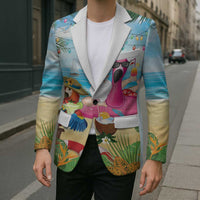 Have Yourself A Beachy Little Christmas Blazer with Santa Chilling - Polynesian Pride