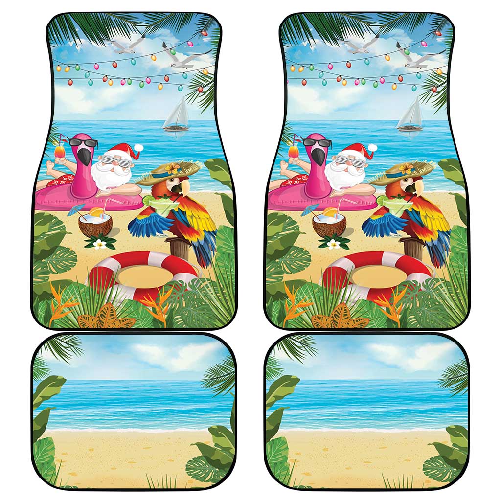 Have Yourself A Beachy Little Christmas Car Mats with Santa Chilling - Polynesian Pride