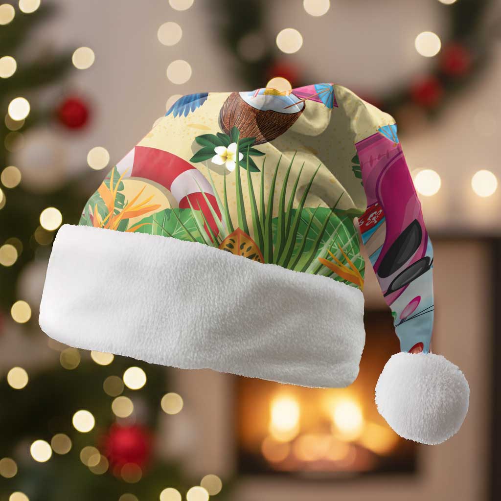 Have Yourself A Beachy Little Christmas Santa Hat with Santa Chilling - Polynesian Pride