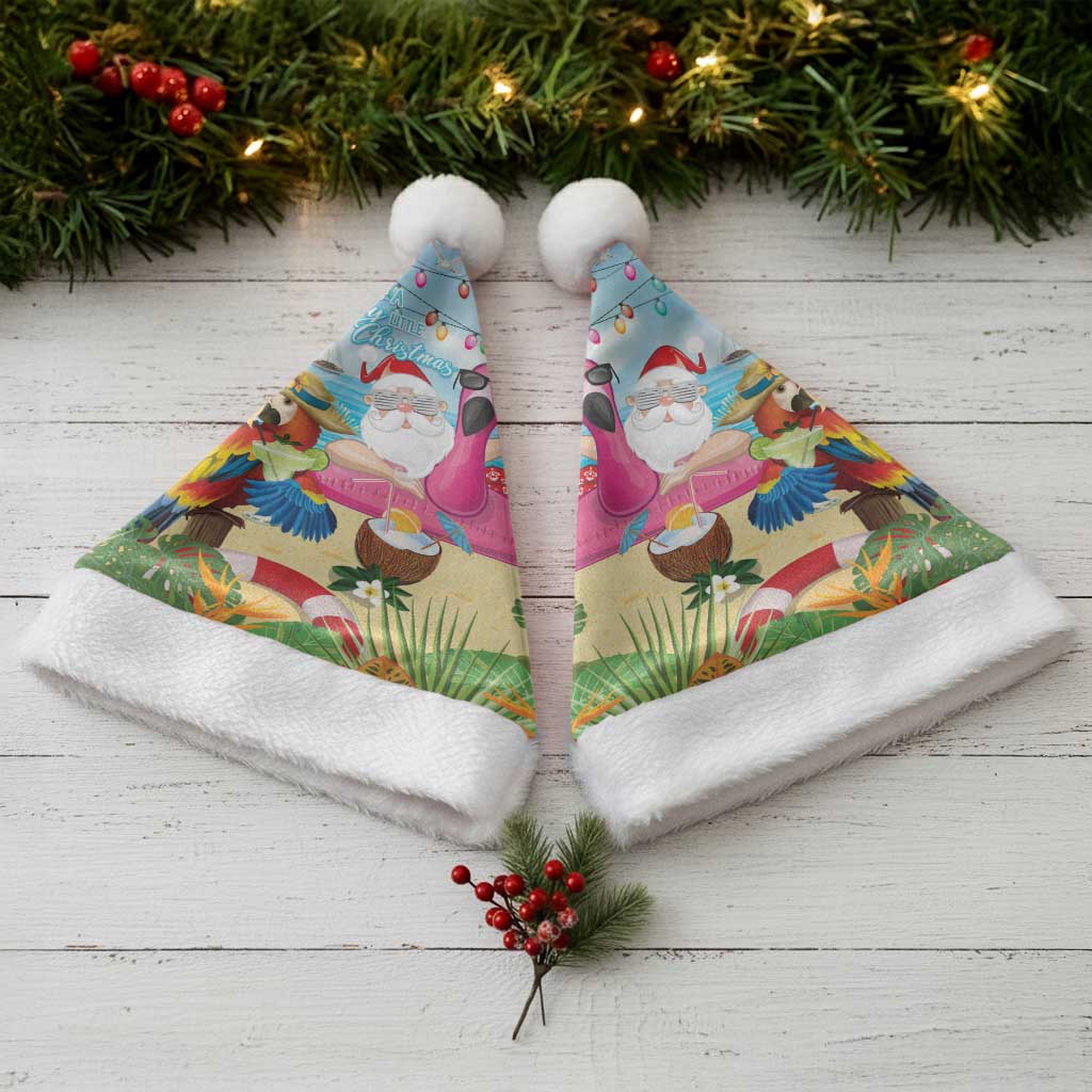 Have Yourself A Beachy Little Christmas Santa Hat with Santa Chilling - Polynesian Pride