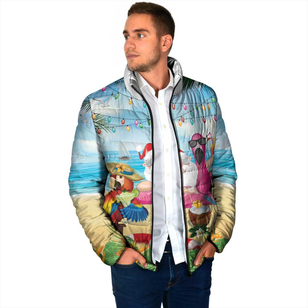 Have Yourself A Beachy Little Christmas Padded Jacket with Santa Chilling - Polynesian Pride