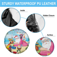 Have Yourself A Beachy Little Christmas Spare Tire Cover with Santa Chilling - Polynesian Pride