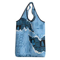 Bula Fiji Tapa Mix Christmas Grocery Bag Vintage Style