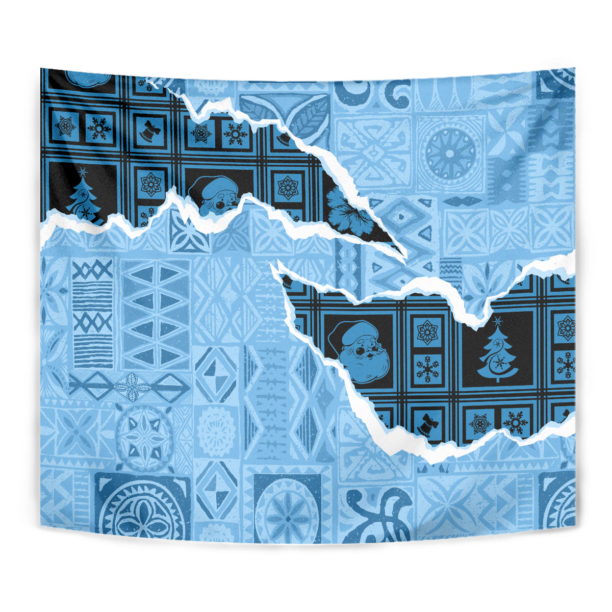 Bula Fiji Tapa Mix Christmas Tapestry Vintage Style LT7 - Polynesian Pride