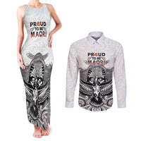 Aotearoa Personalized Couples Matching Tank Maxi Dress and Long Sleeve Button Shirt Proud To Be Maori