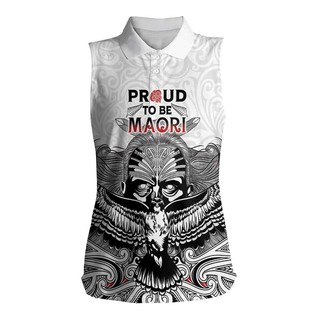 Aotearoa Personalized Women Sleeveless Polo Shirt Proud To Be Maori