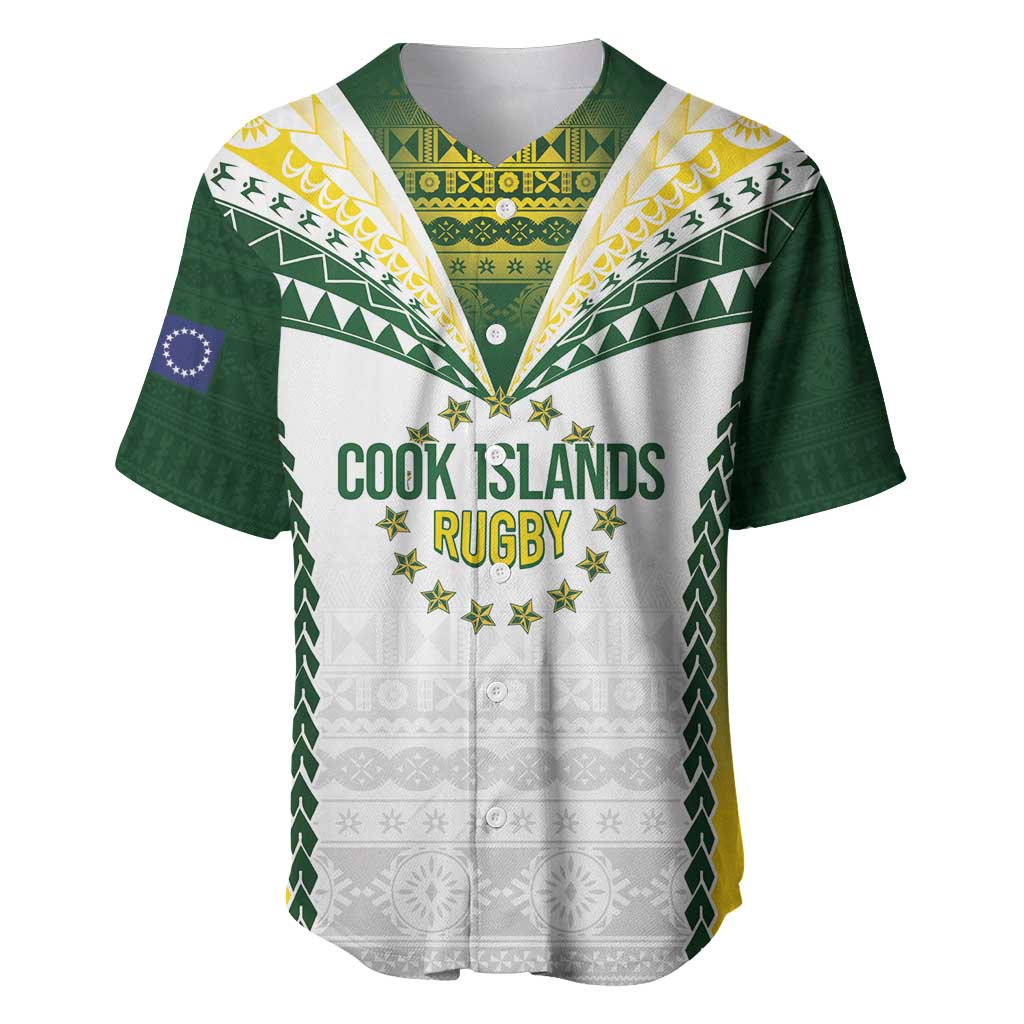 Cook Islands Rugby Custom Baseball Jersey Kuki's Aitu Champions - Polynesian Pride