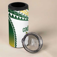 Cook Islands Rugby 4 in 1 Can Cooler Tumbler Kuki's Aitu Champions - Polynesian Pride