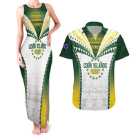 Cook Islands Rugby Custom Couples Matching Tank Maxi Dress and Hawaiian Shirt Kuki's Aitu Champions - Polynesian Pride