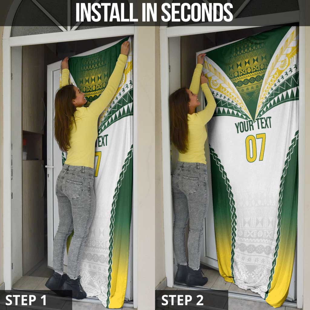 Cook Islands Rugby Custom Door Cover Kuki's Aitu Champions - Polynesian Pride