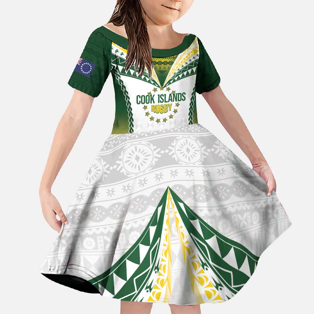 Cook Islands Rugby Custom Family Matching Summer Maxi Dress and Hawaiian Shirt Kuki's Aitu Champions - Polynesian Pride