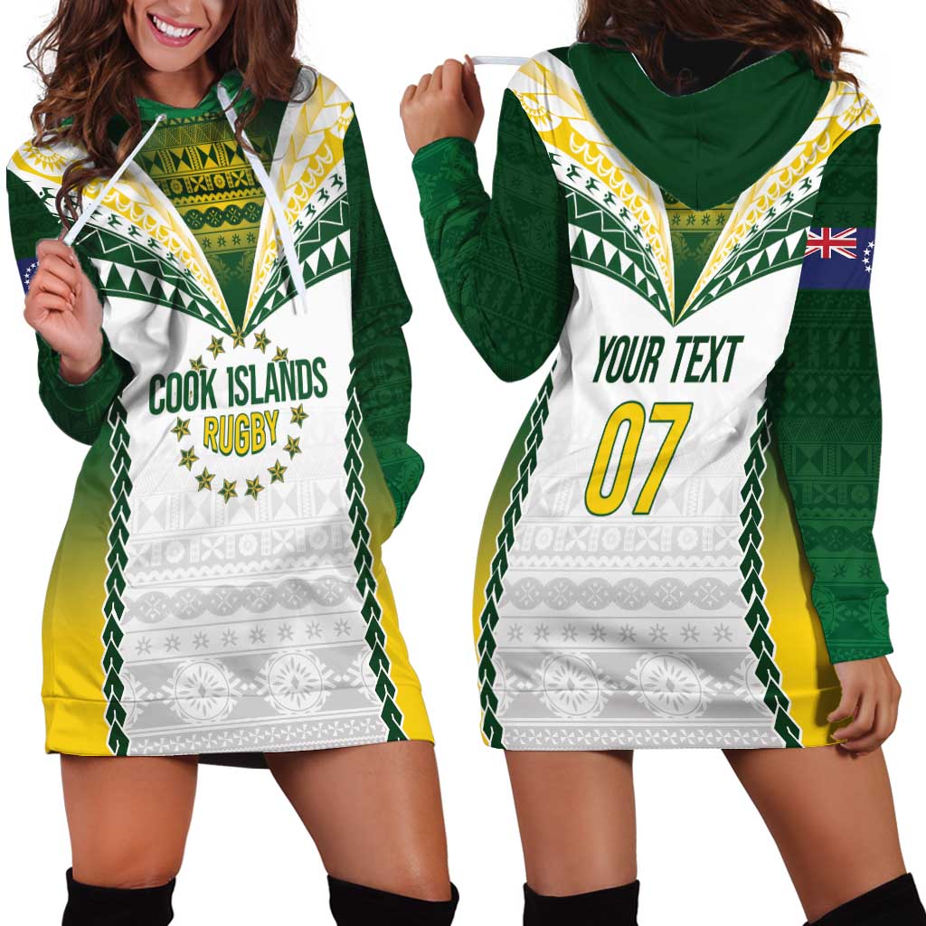 Cook Islands Rugby Custom Hoodie Dress Kuki's Aitu Champions - Polynesian Pride