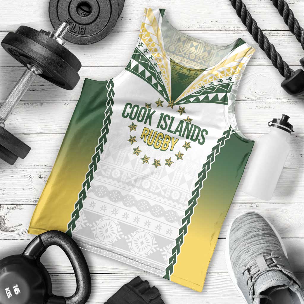 Cook Islands Rugby Custom Men Tank Top Kuki's Aitu Champions - Polynesian Pride
