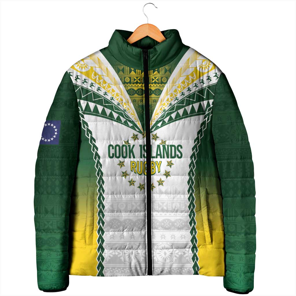 Cook Islands Rugby Custom Padded Jacket Kuki's Aitu Champions - Polynesian Pride