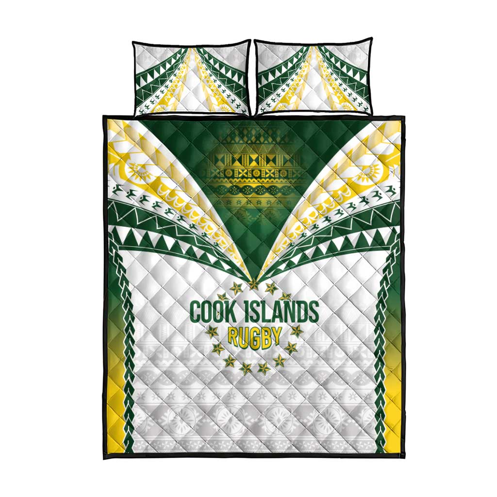Cook Islands Rugby Quilt Bed Set Kuki's Aitu Champions - Polynesian Pride