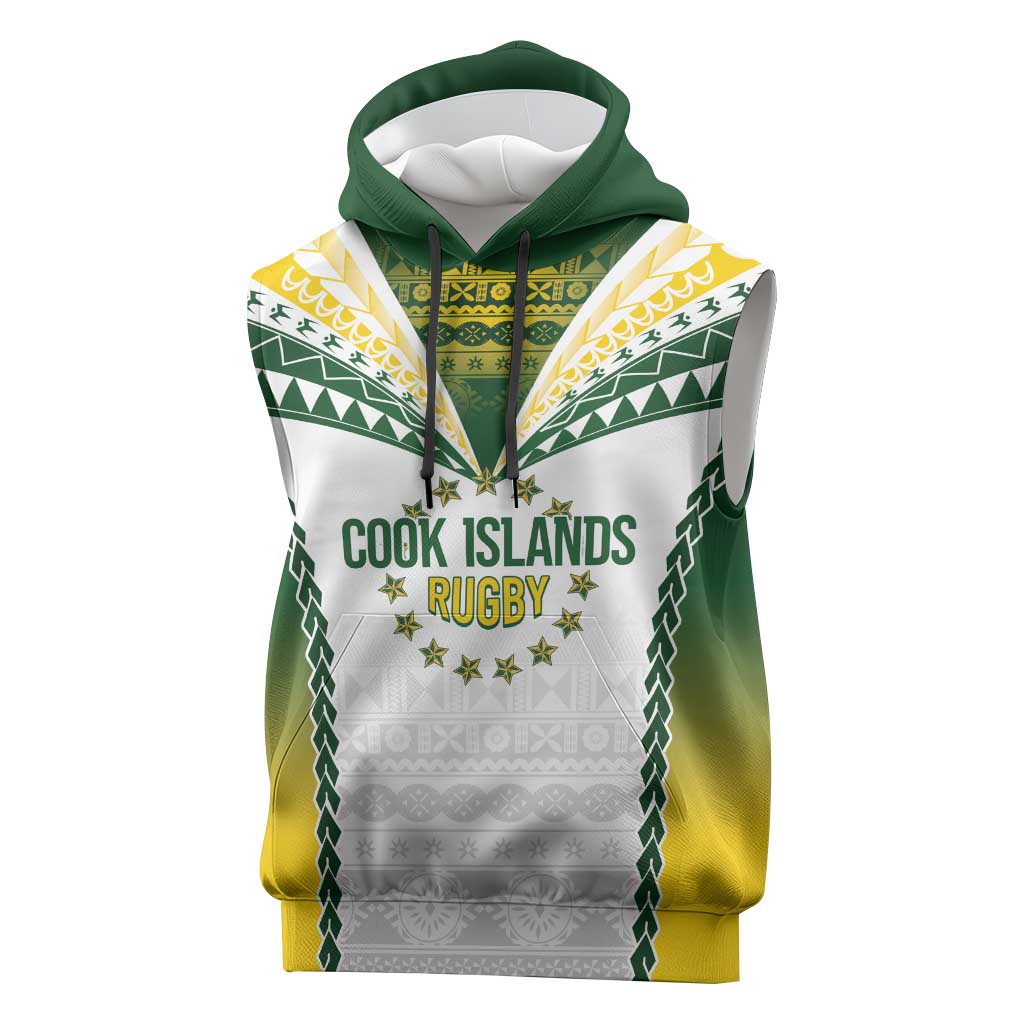Cook Islands Rugby Custom Sleeveless Hoodie Kuki's Aitu Champions - Polynesian Pride