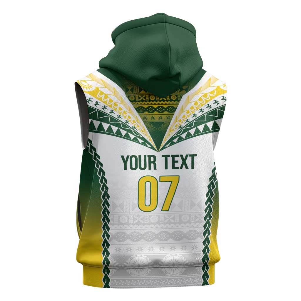 Cook Islands Rugby Custom Sleeveless Hoodie Kuki's Aitu Champions - Polynesian Pride
