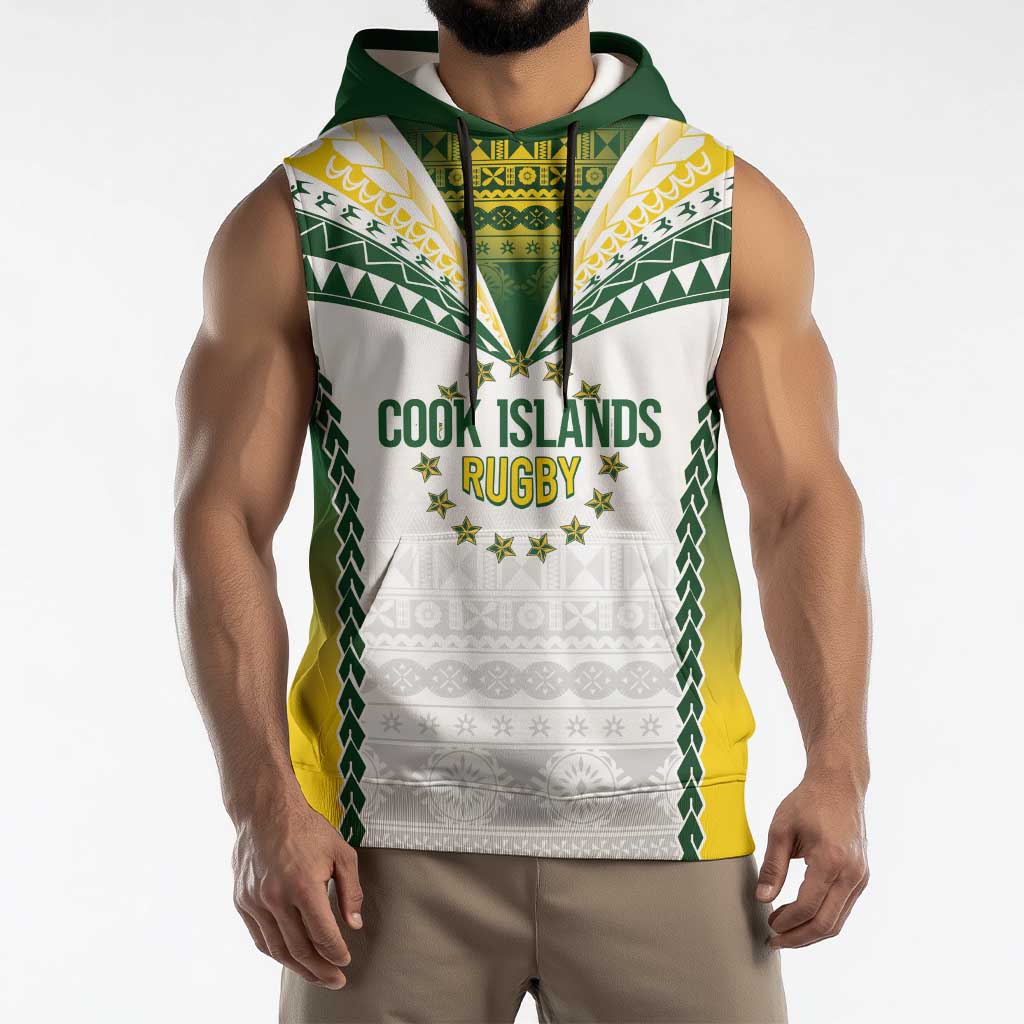 Cook Islands Rugby Custom Sleeveless Hoodie Kuki's Aitu Champions - Polynesian Pride