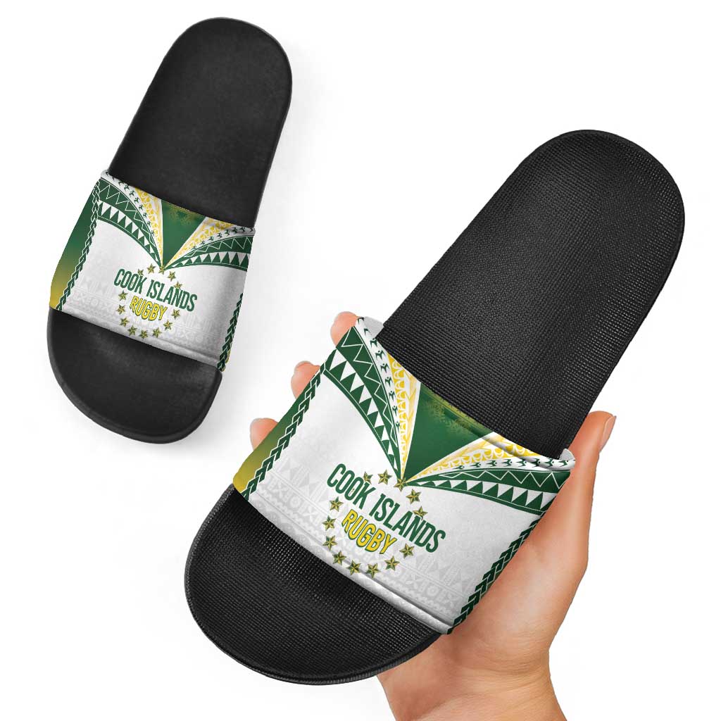 Cook Islands Rugby Slide Sandals Kuki's Aitu Champions - Polynesian Pride