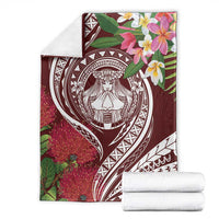Aloha Hawaii Big Island Blanket Ohia Lehua Wahine