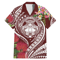Aloha Hawaii Big Island Family Matching Mermaid Dress and Hawaiian Shirt Ohia Lehua Wahine