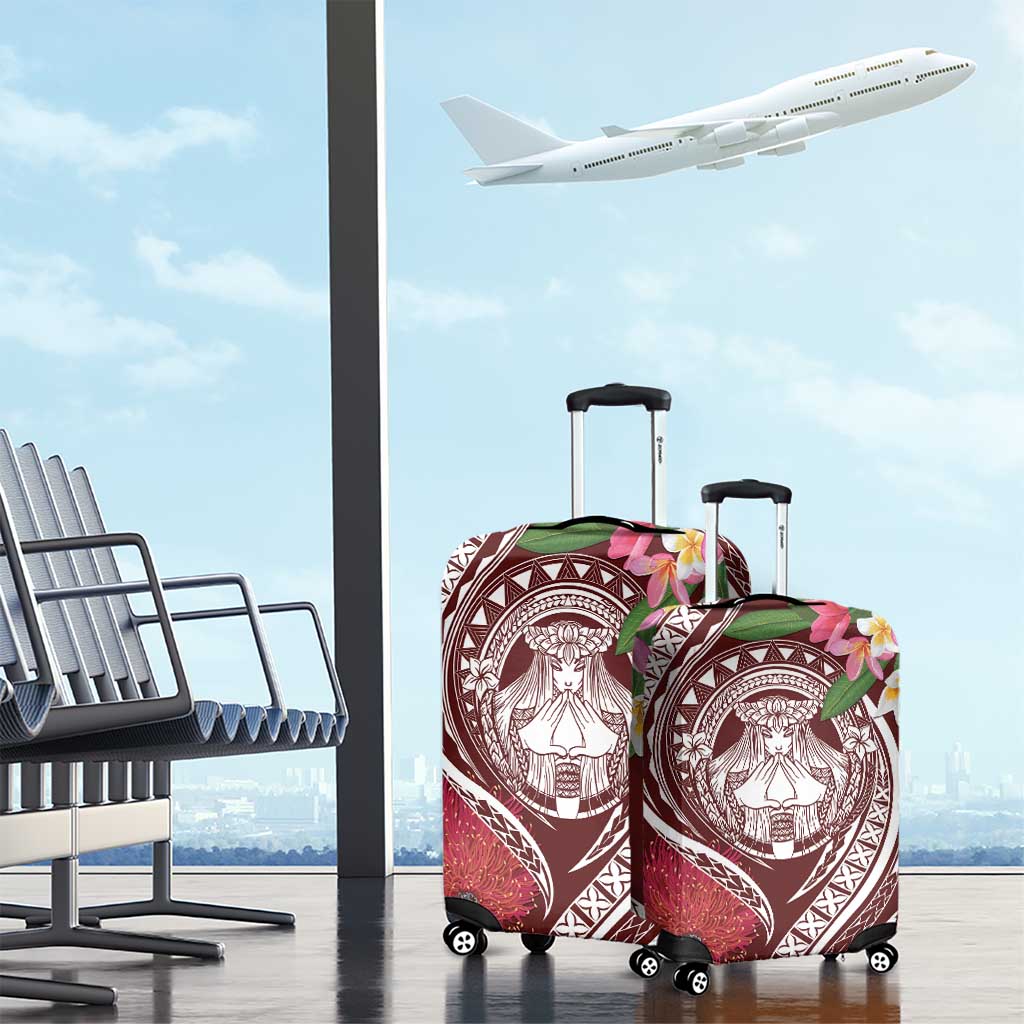 Aloha Hawaii Big Island Luggage Cover Ohia Lehua Wahine
