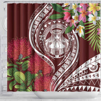 Aloha Hawaii Big Island Shower Curtain Ohia Lehua Wahine