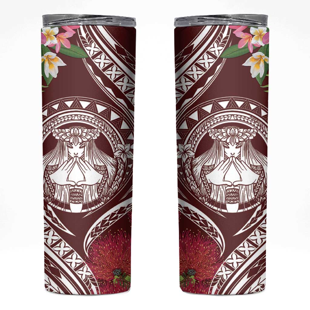 Aloha Hawaii Big Island Skinny Tumbler Ohia Lehua Wahine