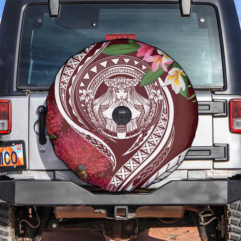 Aloha Hawaii Big Island Spare Tire Cover Ohia Lehua Wahine