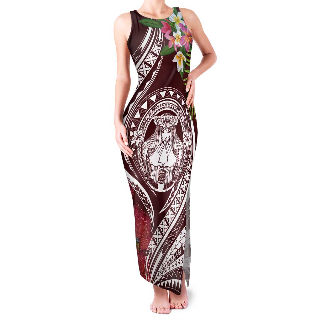 Aloha Hawaii Big Island Tank Maxi Dress Ohia Lehua Wahine