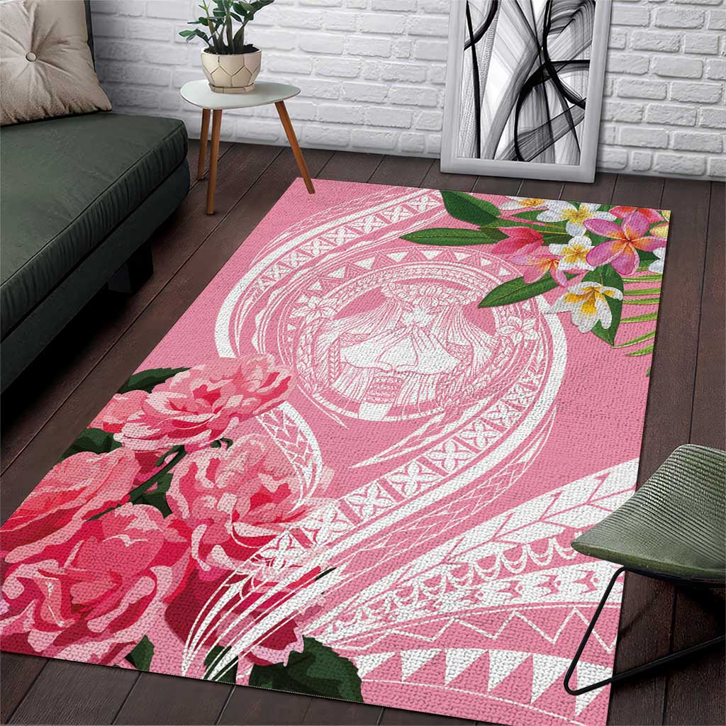 Aloha Hawaii Maui Area Rug Goddess Lokelani Rose