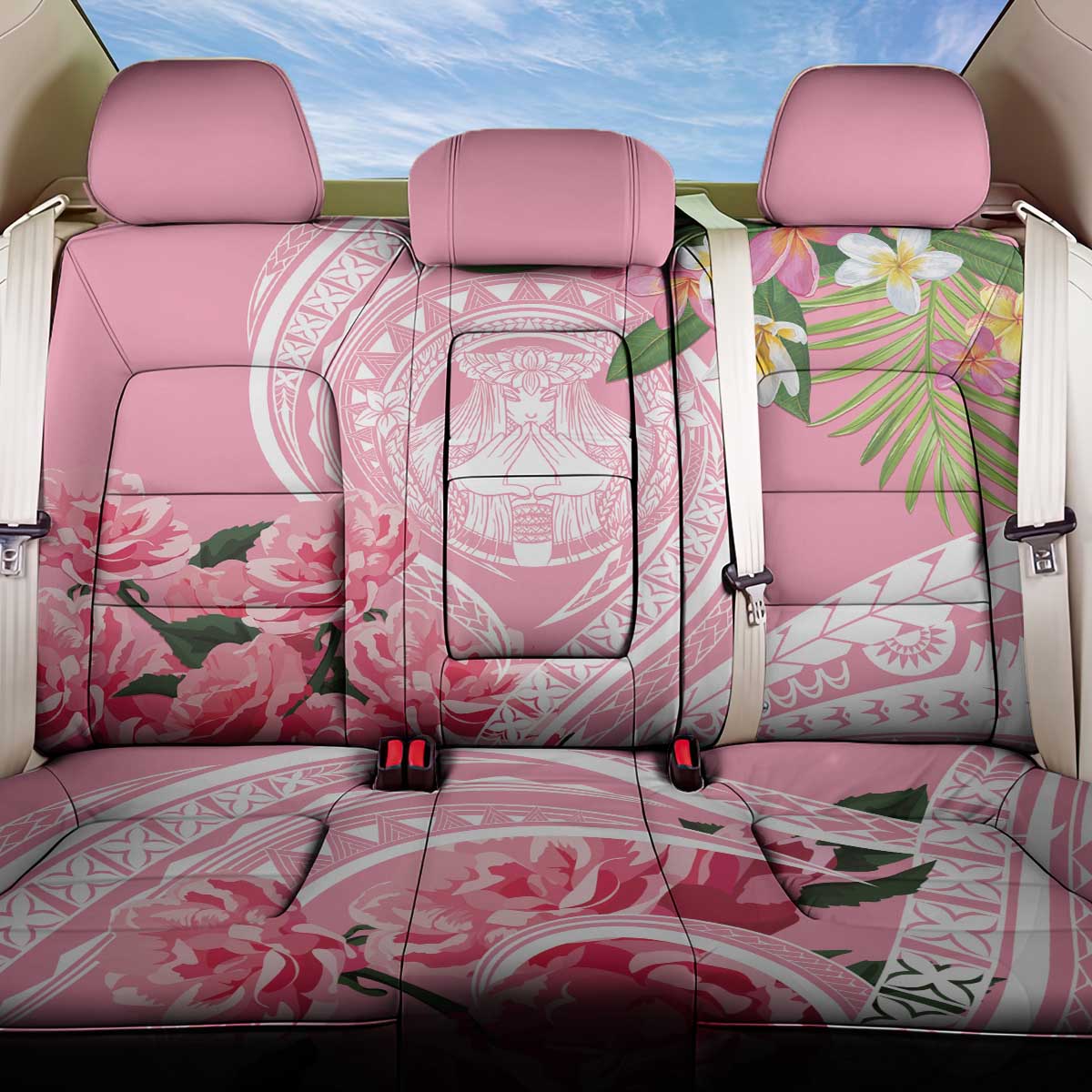 Aloha Hawaii Maui Back Car Seat Cover Goddess Lokelani Rose