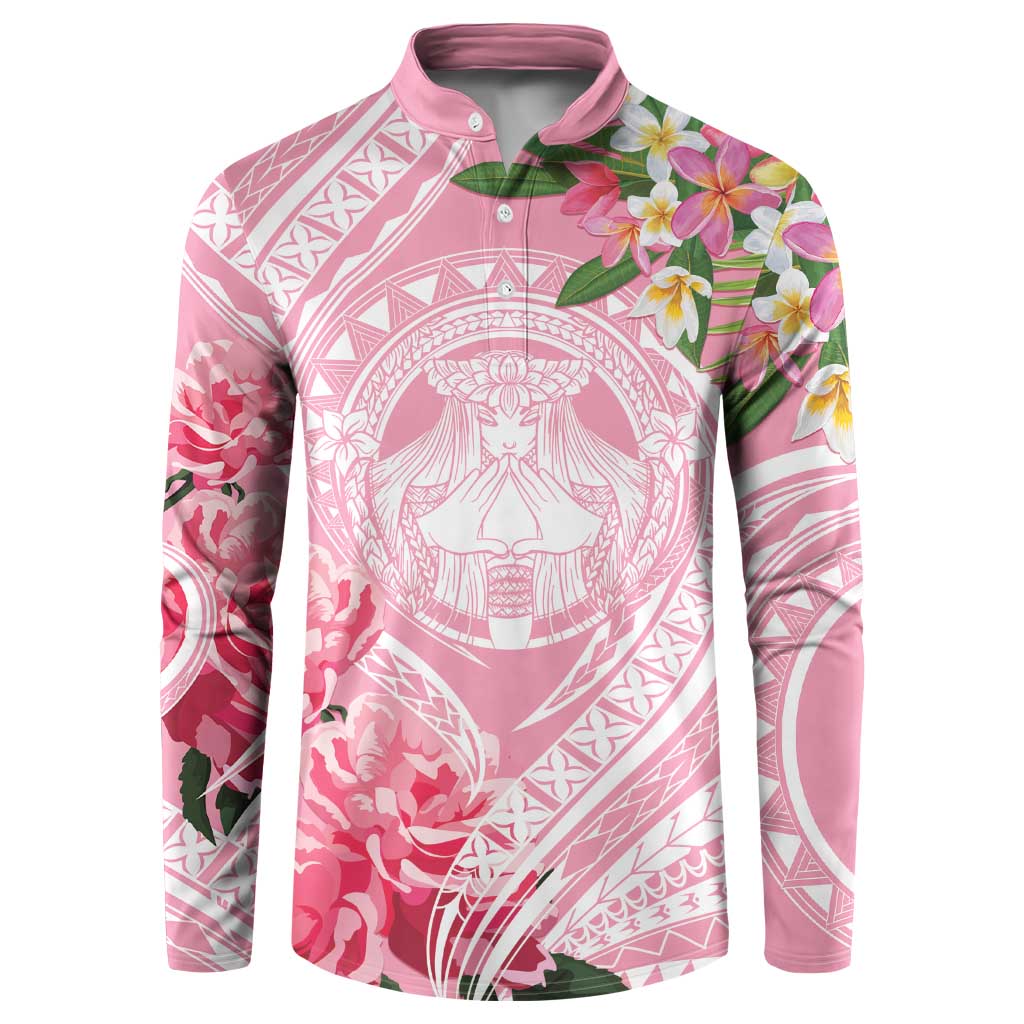 Aloha Hawaii Maui Button Sweatshirt Goddess Lokelani Rose