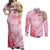 Aloha Hawaii Maui Couples Matching Off Shoulder Maxi Dress and Long Sleeve Button Shirt Goddess Lokelani Rose