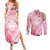 Aloha Hawaii Maui Couples Matching Summer Maxi Dress and Long Sleeve Button Shirt Goddess Lokelani Rose