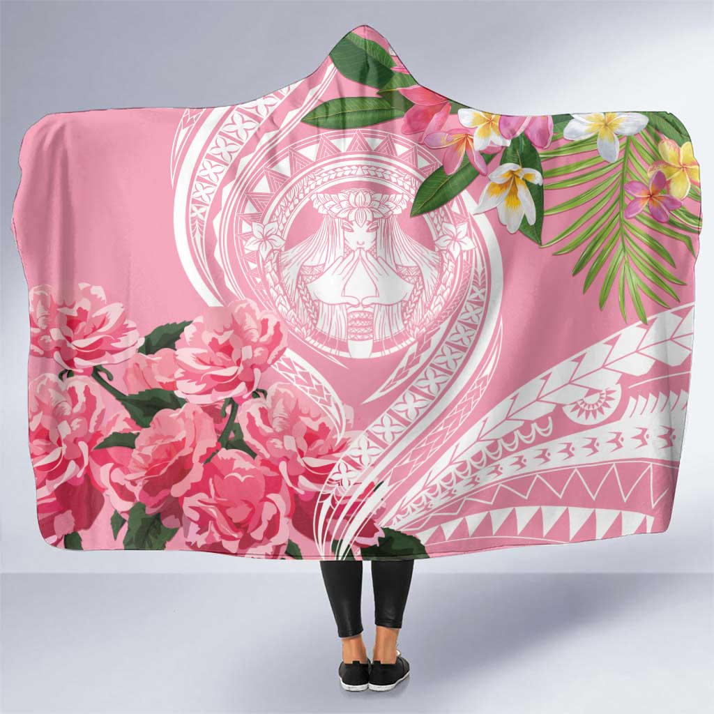 Aloha Hawaii Maui Hooded Blanket Goddess Lokelani Rose