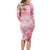 Aloha Hawaii Maui Long Sleeve Bodycon Dress Goddess Lokelani Rose