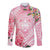 Aloha Hawaii Maui Long Sleeve Button Shirt Goddess Lokelani Rose