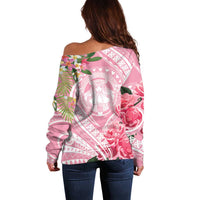 Aloha Hawaii Maui Off Shoulder Sweater Goddess Lokelani Rose
